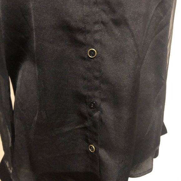 Dynamite Elegant Black Sheer Women's Top Size XS - Picture 3 of 8